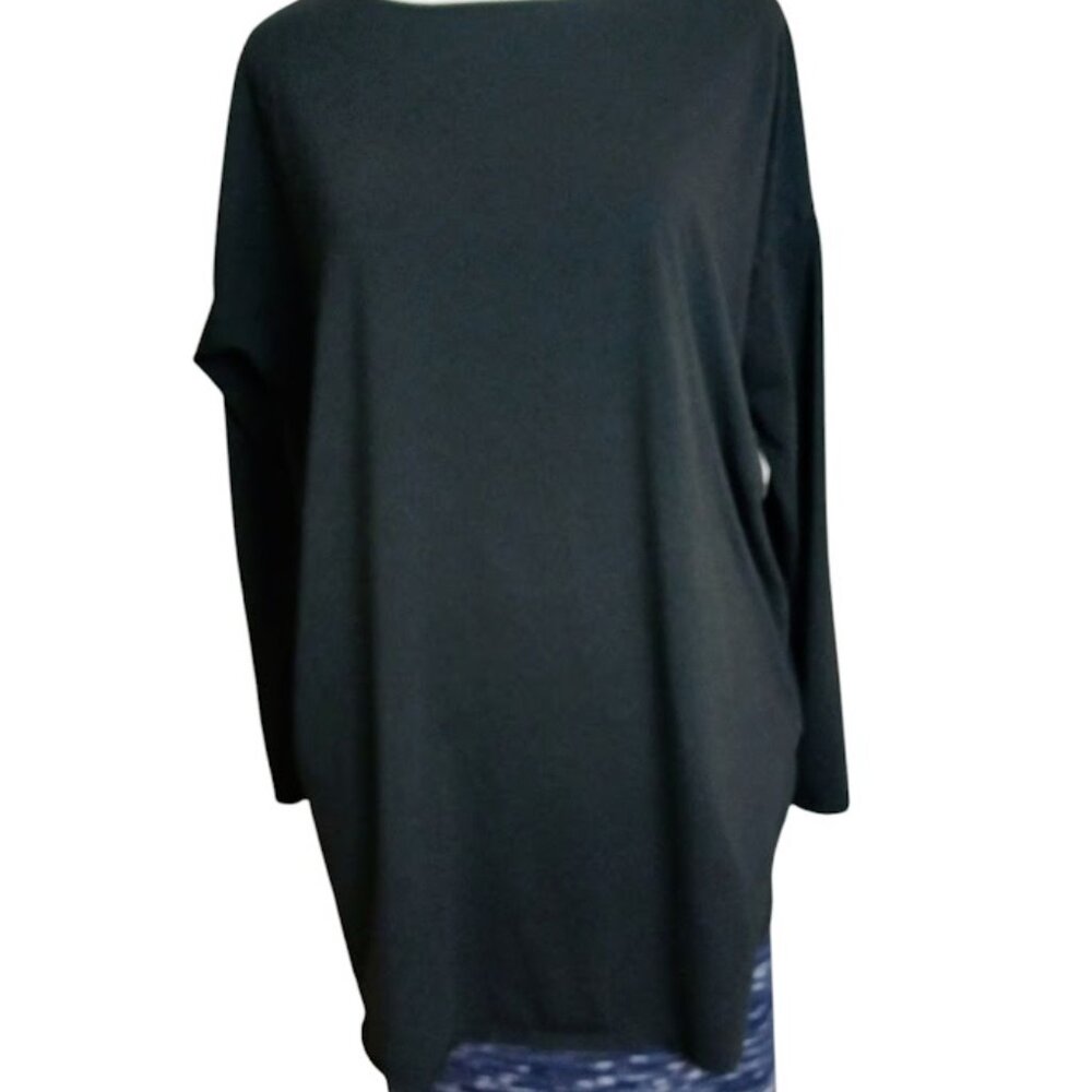 J.Jill Luxe Supima tunic 3/4 sleeve tunic top size Medium‎ in Black